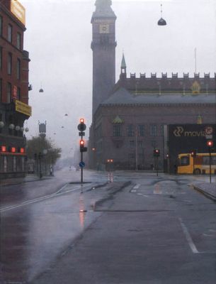 Rdhuspladsen, tidlig morgen